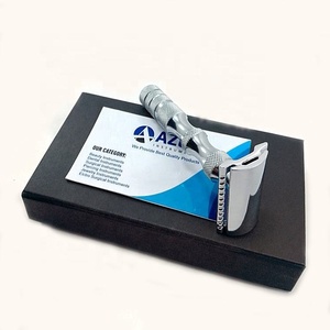 Stainless Steel Double Edge Safety <b>Razor</b> with Anti Slip Handle Reusable Manual Wet Shaving Tool for <b>Men</b> Barber Salon Home Use - Product Image 2