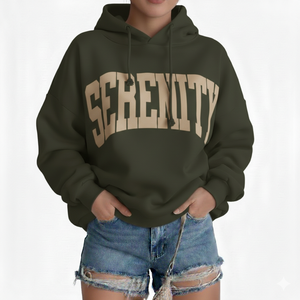 Sudadera con Capucha Oversize para Mujer, Suéter Casual de Invierno, Forro Polar Suave, Manga Larga, Corte Holgado, Estilo Urbano - Product Image 3