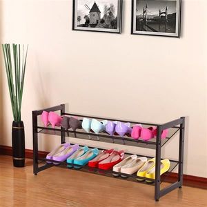 Zapatero Moderno de 2 Niveles para Entrada, de Hierro con Acabado Cromado, Mueble Metálico de Acero para Almacenamiento en Sala de Estar - Product Image 5