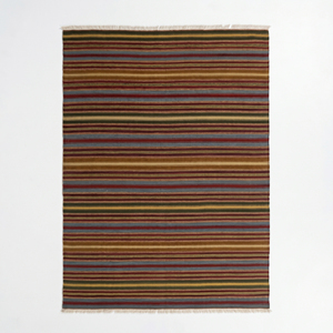 Tapis moderne DECORDEC rectangulaire crème abstrait tufté à la main, à poils moyens, antidérapant et écologique - Product Image 1
