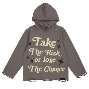 DISCOVER-IMPEX 2026 Sweat à capuche personnalisé pour homme avec slogan imprimé – Sweat-shirt décontracté oversize style streetwear - Product Image 1