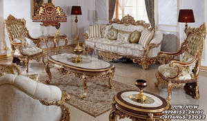 Ensemble de canapés de salon de style classique et formel, style victorien traditionnel, meubles de salon luxueux, ensemble de meubles de salon luxueux - Product Image 4