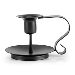 El portavelas está diseñado con una placa base circular ancha de 7.5 cm de altura y 11.2 cm de diámetro. - Product Image 4