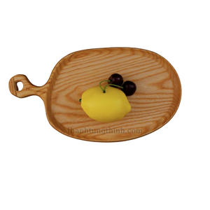 Plateau de service en bois avec poignée, finition mate, design minimaliste, 100% bois naturel, ustensile de cuisine - Product Image 2