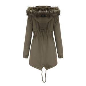 Parka thermique imperméable pour femme avec capuche à bordure en fourrure, fermeture éclair personnalisable, logo, veste d'automne, prix de gros usine - Product Image 2