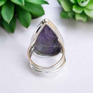 Anillo de plata esterlina sólida 925, regalo único, natural, anillo de piedra curativa, regalo de Navidad, bohemio, anillo Midi de moda delicado de Navajo - Product Image 3