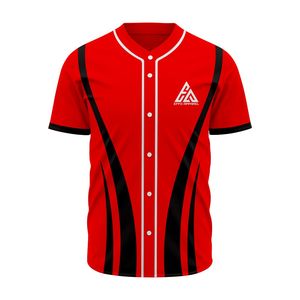 Custom Men's Breathable 100% Polyester <b>Baseball</b> Jersey OEM Personalized Uniform Name Number Digital Printed V-neck Half Sleeve - Product Image 2