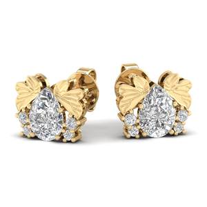 REYES Pendientes de Diamantes Cultivados en Laboratorio HPHT de Alta Calidad en Oro Sólido de 14K con Cierre de Rosca para Mujer, Joyería Brillante para Regalo de Compromiso - Product Image 1