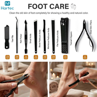 Ensemble professionnel de manucure et pédicure en acier inoxydable, logo personnalisé, kit de coupe-ongles de luxe, kit de toilettage, ciseaux, vente en gros, 3-en-1