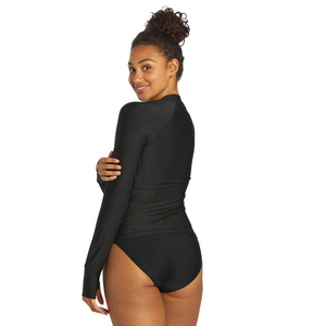 OEM Breathable Women's Rash Guard Swim Shirt for Women Long Sleeve Quick Dry Sportswear for Swimming Diving Women's Rash Guard - Product Image 2