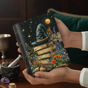 Diario de Cuero Estilo Grimoire, Hecho a Mano, Vintage, con Cierre, para Hechizos y Escritos Mágicos, Ideal para Regalo - Product Image 2