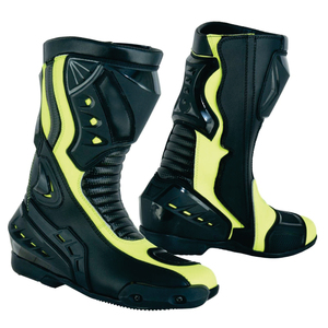 Botas de Motociclismo de Cuero Genuino de Última Moda, Botas de Motociclismo de Cuero para Deportes de Invierno, para Carreras de Motos - Product Image 1