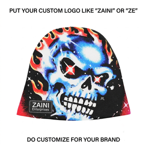 หมวกบีนนี่อะคริลิกถักคุณภาพพรีเมียม ZAINI ZI-072 240 GSM สำหรับผู้ใหญ่ แบบ unisex ลายตัวอักษร สีกรมท่า เทา แดงเลือดหมู ปักลายด้วยคริสตัล - Product Image 3