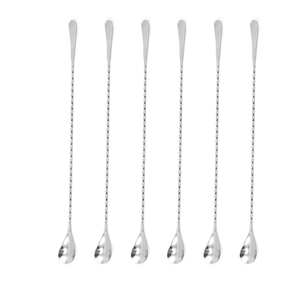 ช้อนบาร์สแตนเลส ที่คนค็อกเทล ขายส่ง ช้อนบาร์สแตนเลส อุปกรณ์ครัว ด้ามจับแบบบิด - Product Image 4