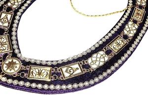 Collier de chaîne maçonnique 33D - Collier de chaîne du Rite écossais 33 degrés - Product Image 2