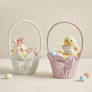 Paniers de Pâques en rotin tressé à la main, prix le plus bas, panier naturel, décorations de fêtes - Product Image 4