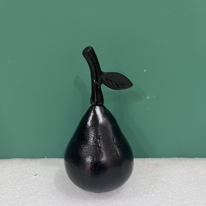 Escultura Decorativa de Pera en Aluminio Negro, Figura de Fruta Moderna para Decoración de Mesa, Adorno para el Hogar - Product Image 6