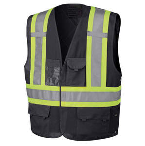Chaleco de Seguridad de Alta Visibilidad, Resistente, de Buena Calidad, 100% Poliéster, para Trabajos en Carreteras y Construcción - Product Image 4