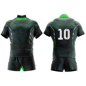 Uniformes de Rugby Transpirables 100% Poliéster para Equipos de la Liga de Rugby, Colores y Logotipos Personalizados, Ropa Deportiva Unisex para Adultos - Product Image 1