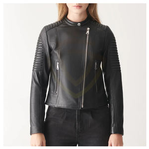 Chaqueta de Cuero para Mujer Hecha en Pakistán con Materiales de Alta Calidad, Ropa de Exterior para Mujer - Product Image 3