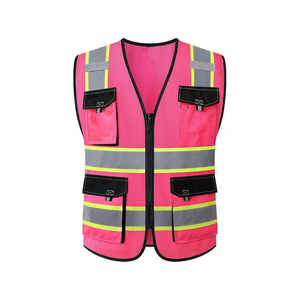Veste de sécurité routière avec logo personnalisé, vêtements de travail imperméables, 100% polyester, gilet de sécurité réfléchissant haute visibilité - Product Image 2