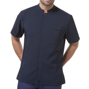Men Hairdressing Beauty Salon <b>Tunic</b> Shirt Mens Fancy Hairdressing Uniform <b>Tunic</b> Top Hospital <b>Nursing</b> Scrubs for Men with logo - Product Image 1