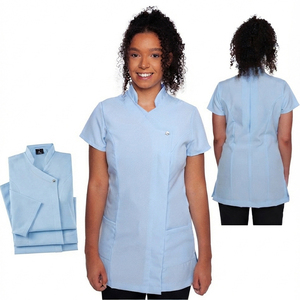 Tunique de travail à boutons pour salon de beauté, uniforme de coiffeur, uniforme d'esthéticienne, uniforme de masseur, uniforme de spa - Product Image 1