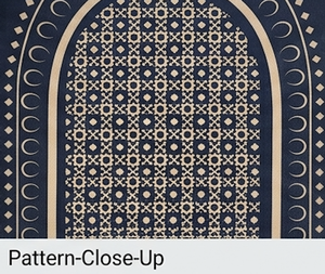 Tapis de prière portable de luxe imprimé, doux et pliable, format poche, pour voyage, tapis de prière islamique Sajadah avec pochette, vente en gros - Product Image 3