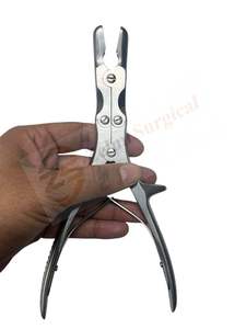 Stille-Luer Bone 23 cm Rongeur à double action droit/courbé en acier inoxydable Instrument orthopédique Zelmi Surgical - Product Image 2
