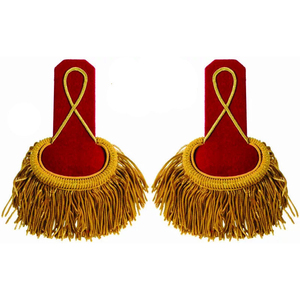 High Quality Vintage Style Marching Band Embroidered Sew-On <b>Fringe</b> Trim Epaulets <b>Fringe</b> Shoulder Epaulette Board - Product Image 4
