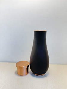 Premium Matte Chocolate Brown Pure Copper Bedside Carafe Jar 1500ml Powder Coated Coffee Brown <b>Pot</b> Luxury Wellness Drinkware <b>Set</b> - Product Image 6