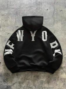 Sweat-shirt ample pour homme, coupe décontractée, style streetwear, vêtements de sport, pull épais pour l'hiver - Product Image 6