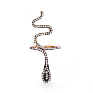 REYES Wholesale Open <b>Snake</b> Adjustable Animal <b>Ring</b> Victorian 925 Sterling <b>Silver</b> Natural Diamond <b>Rings</b> For Women Fine Jewelry - Product Image 1