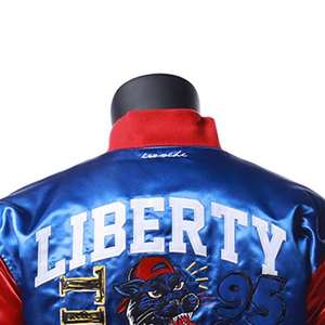 Chaqueta universitaria de béisbol tipo bomber para hombre, bordada de alta calidad, personalizada, con mangas de cuero, la más demandada del 2026. - Product Image 5