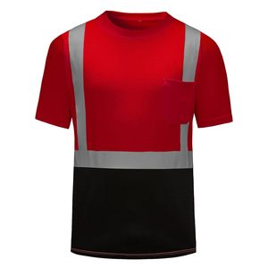 Polo de travail en tissu respirant avec poche poitrine, haute visibilité, réfléchissant, couleurs vives, manches courtes - Product Image 1