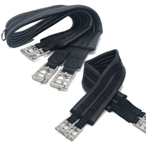Sangle de dressage pour cheval en cuir PU et maille réglable, de qualité professionnelle, emballage personnalisé, tissu pour usage équestre en studio - Product Image 3