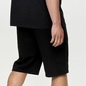 Men's Solid <b>Black</b> Cotton Bermuda Shorts Mid Waist Elastic Comfortable Casual Wear - Product Image 3
