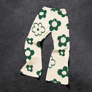 Nuevos Pantalones Deportivos de Forro Polar con Parches Bordados Personalizados OEM, Pantalones Blancos de Alta Calidad, Estilo Hip Hop - Product Image 1