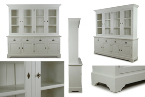 Armoire en bois massif durable et écologique Cabrio, finition naturelle, style moderne classique, armoire de rangement pour salon, entrée - Product Image 5