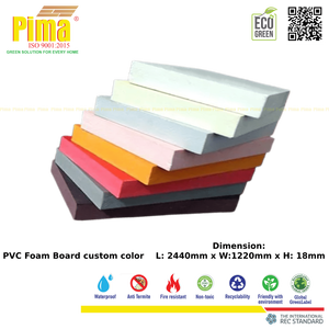 กระดานโฟมพีวีซี WPC ความหนาแน่น0.6กรัม/cm3 18มม. ความหนาป้องกันปลวกบอร์ดเฟอร์นิเจอร์น้ำหนักเบากันน้ำ - Product Image 2