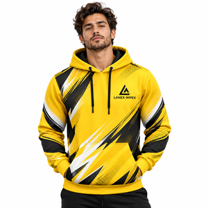 Sweat-shirts à capuche personnalisés en sublimation pour la vente en gros, avec motifs imprimés sur toute la surface, unisexes, à enfiler, vêtements avec logo personnalisé - Product Image 1