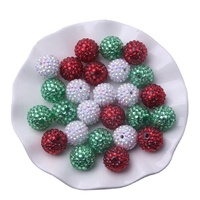 100 pièces mélange coloré en gros perles résine strass boule perles pour noël Halloween pâques perles gros collier 20MM