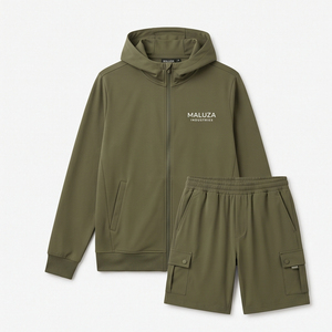 Wholesale Custom Logo Men Summer Tracksuit Eco-Friendly Plus Size Breathable Active Wear 2 Piece Set Casual Streetwear Sweat - Product Image 1