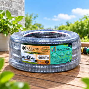 KARYON PVC Spring Suction <b>Hose</b> Steel Wire Reinforced Flexible Tube <b>Vacuum</b> Resistant 48-152mm Water Pump Agriculture Industry - Product Image 1