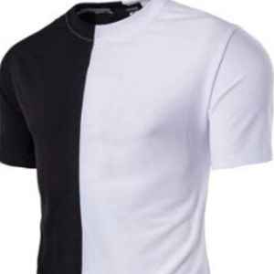T-shirt à manches raglan blanches pour homme avec manches noires, col rond, coupe classique, décontracté, 100% coton, séchage rapide, écologique - Product Image 4
