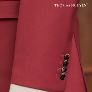 Bordeaux Tailored Casual Men's Classic <b>Suit</b>, featuring a blazer and matching trousers from the Natural Color Collection - Product Image 3