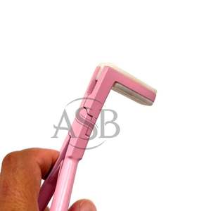 Pinzas Profesionales Rosas para Extensiones de Cabello con Cinta Adhesiva, Acero Inoxidable, Impresión de Logotipo Personalizado, Servicio OEM - Product Image 2