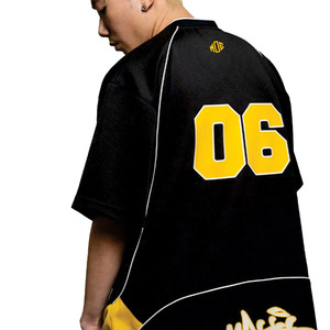 Nouveau style maillot de football américain surdimensionné en mesh 220 GSM respirant unisexe avec motif, fournisseur OEM pour commandes en gros - Product Image 5