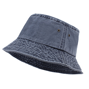 Chapeau Bob Unisexe en Jean Couleur Unie Broderie Main Décontractée Pliable Voyage Printemps Été Coton Style Adulte - Product Image 6