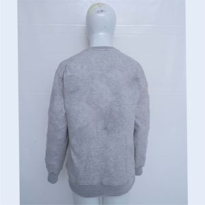 Sweat-shirt classique gris clair à col rond en molleton de coton uni, vêtement décontracté, commandes en gros, impression de logo personnalisé, fourniture d'usine - Product Image 5